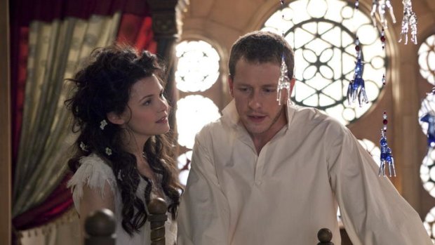 Snow White (Ginnifer Goodwin) and Prince Charming (Josh Dallas) deal with real problems in <i>Once Upon a Time</i>.