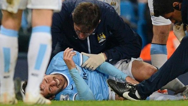 Injury concern: Manchester City midfielder David Silva.