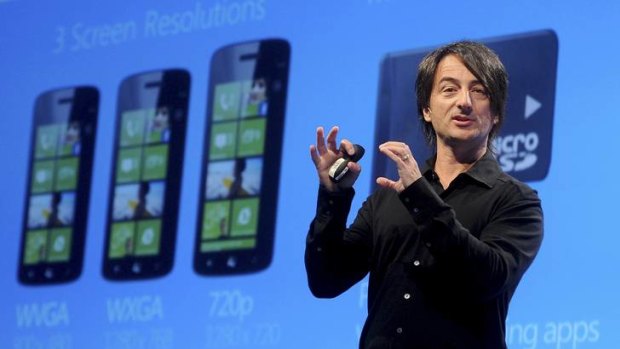 Windows Phone 8 ... Joe Belfiore, corporate vice president of Microsoft, introduces mobile operating system in San Francisco, California.