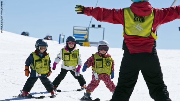 Group lessons help children make friends as well as master skiing skills.