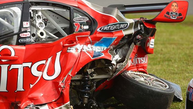 Alex Premat's car after the accident.