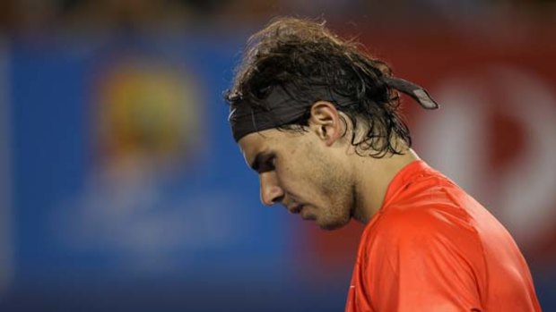 Sad exit ... Rafael Nadal.