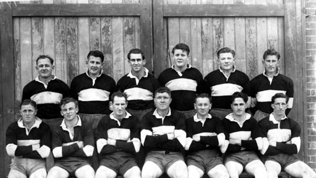 A 1930s team shot of the Western Suburbs Magpies rugby league team.
