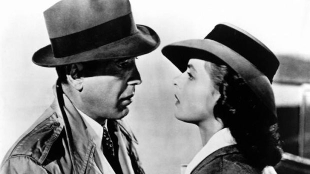 Fitting conclusion: Humphrey Bogart gives Ingrid Bergman his hill-of-beans speech in <i>Casablanca</i>.