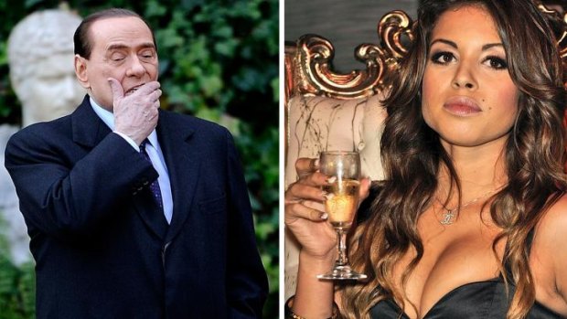 Silvio Berlusconi and Moroccan Karima El-Mahroug, nicknamed Ruby the Heartstealer.