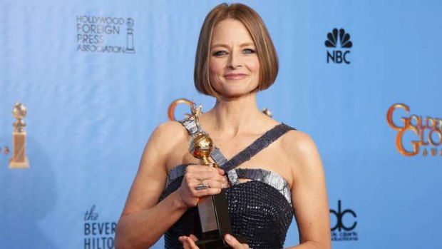Technical mastery ... Jodie Foster after delivering her now famous speech.