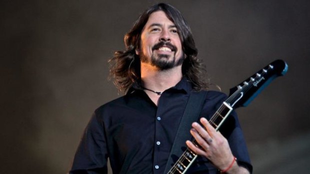 Foo Fighters lead singer Dave Grohl performing at AAMI Park in Melbourne in 2011. 