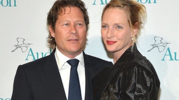 Uma Thurman with Arpad Busson in happier times.