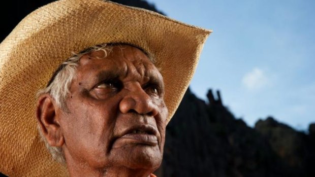 Welcoming: Jimmy "Dillon" Andrews, Bunuba elder in Windjana Gorge. 