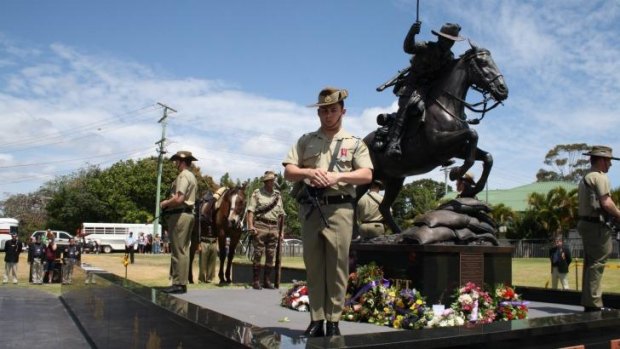 The Anzac memorial unveiled at Hervey Bay.