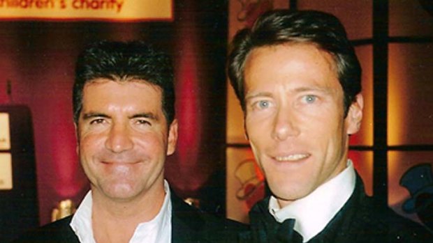 Lived the high life ... Edward Ormus Sharington Davenport , right, pictured with Simon Cowell.