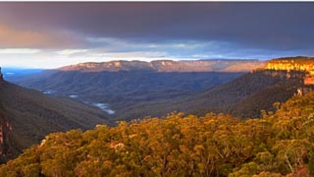 In focus ... Wentworth Falls lookout is the perfect spot for a filtration lesson.