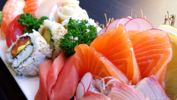 Sushi brain trainer ... Omega-3 fats in salmon and tuna aid brain function.