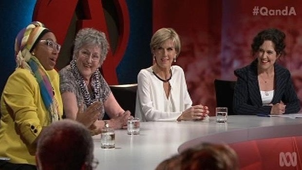 The all-women panel on Q&A including Germain Greer and Julie Bishop.