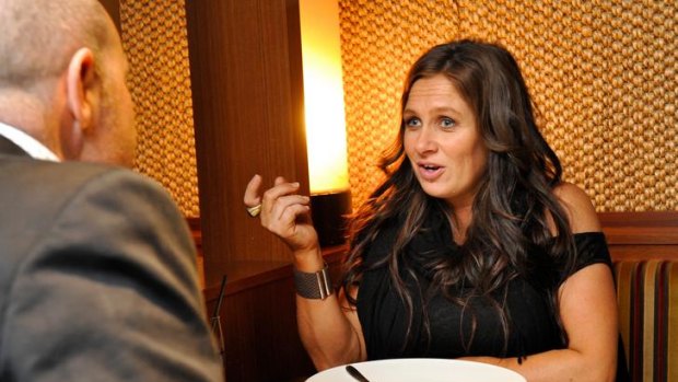 Eight months pregnant, singer Kasey Chambers relishes an indulgent lunch.