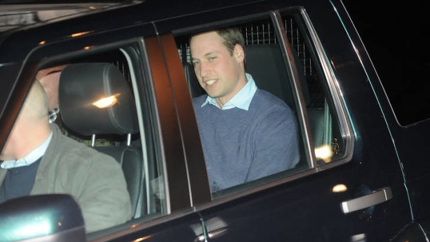Dad-to-be ... Prince William leaves the King Edward VII Private Hospital.