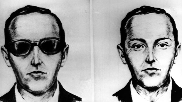 An undated artist' sketch shows the skyjacker known as D.B. Cooper from recollections of the passengers and crew of a Northwest Airlines jet,