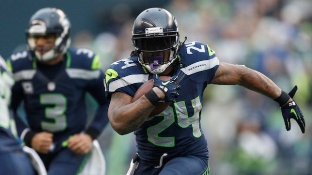 Beast mode: Seattle running back Marshawn Lynch.