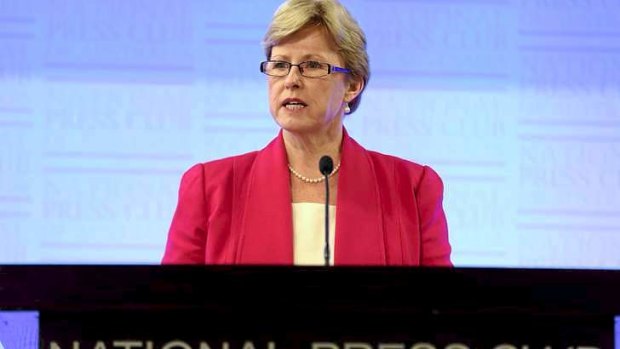 Greens Leader Senator Christine Milne has taken aim at the Abbott government's environment and asylum seeker policies in an address to the National Press Club.