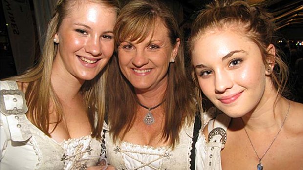 Redland City mayor Karen Williams with daughters Adeline and Hannah.