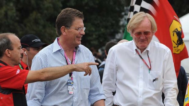 Grand Prix chairman Ron Walker with Premier Ted Baillieu at this year's Australian Grand Prix.