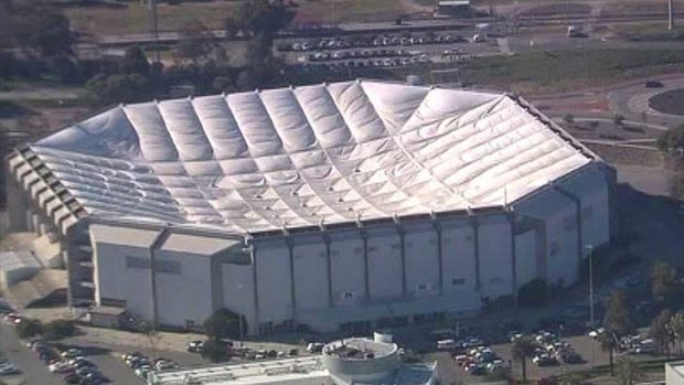 Perth's iconic Burswood Dome has been deflated.