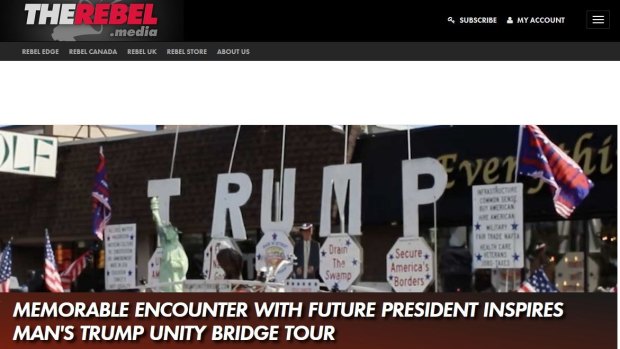 Rebel Media's website.