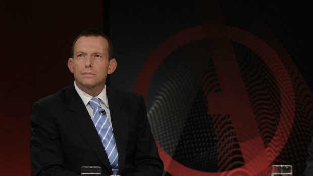 Tony Abbott on Q&A in 2010.