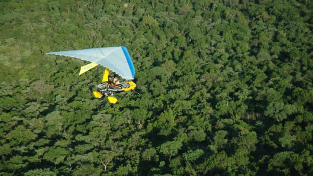 Above and beyond ... a microlight plane above Kruger National Park.