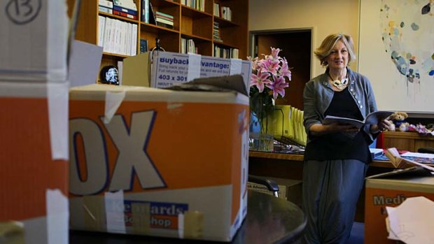 Dreams to pursue ... the retiring principal of MLC Burwood, Barbara Stone, packs up her office after 21 years leading the Uniting Church girls' school.