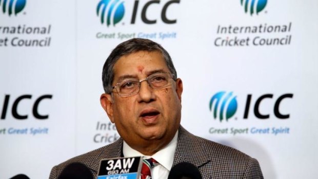 New ICC chairman Narayanaswami Srinivasan.