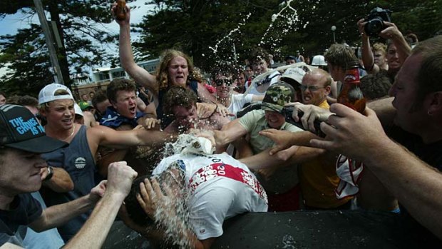 Ugly ...  scenes from the Cronulla riot.
