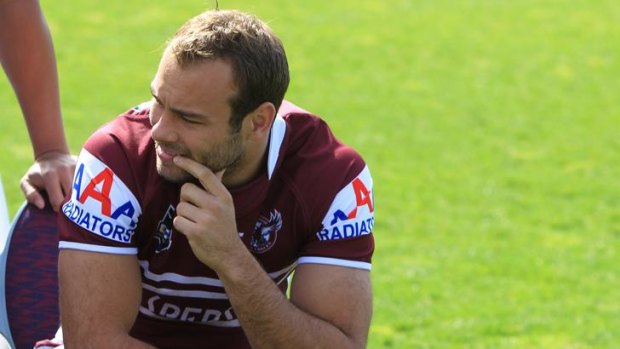 Between the lines ... Manly fullback Brett Stewart will make a very personal appearance in this weekend's grand final.