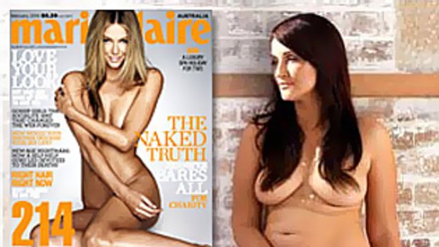 Bianca Dye, who posed naked for Madison magazine, has claimed Jennifer Hawkins is no natural role model.