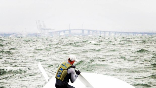 Sail Melbourne International was forced to cancel its racing on Saturday because of the severe weather. 