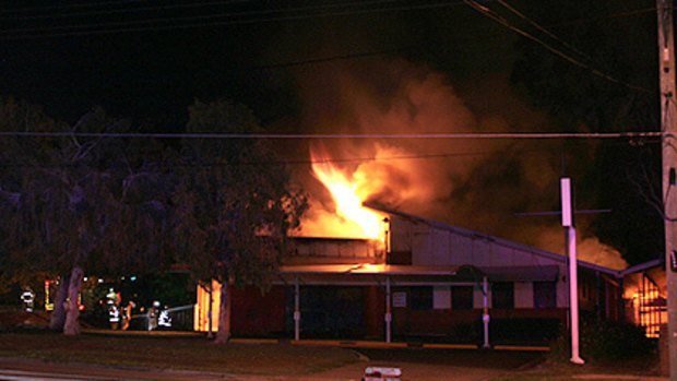 The Cleveland ambulance station was well alight by the time firefighters arrived last night.