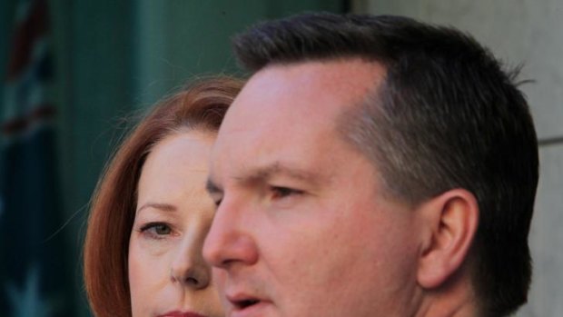 Prime Minister Julia Gillard and Immigration Minister Chris Bowen announce their intention to pursue offshore processing of asylum seekers yesterday.