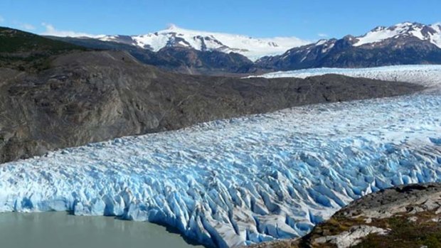 A glacier in Chile.