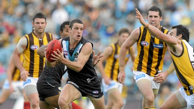 Staying power: Port Adelaide's out-of-contract star Travis Boak.
