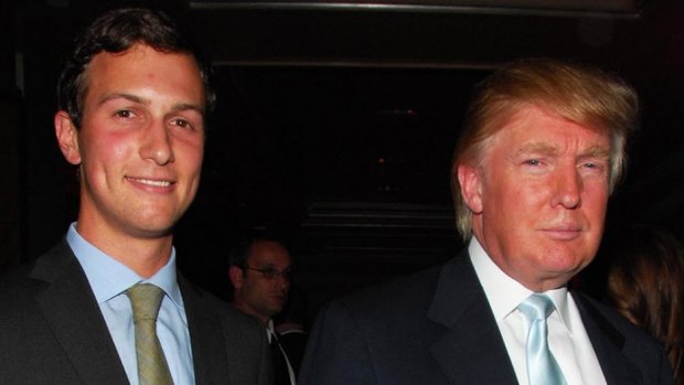 President-elect Donald Trump with  son-in-law Jared Kushner, who is set to become a senior adviser at the White House. 