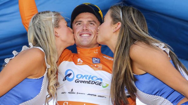 Hunted: Winner of stage one of the Tour Down Under, Australia's Simon Gerrans.