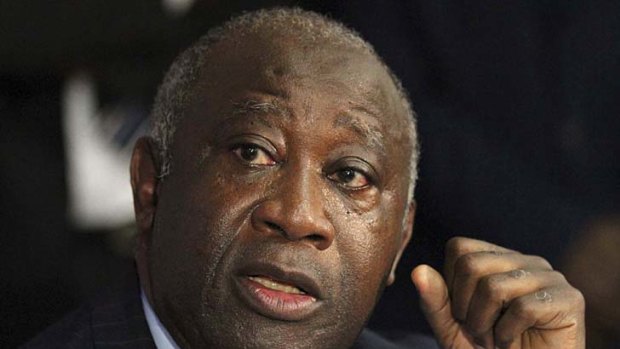 Negotiating his surrender ... Laurent Gbagbo.