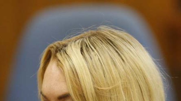 Lindsay Lohan at her hearing in July.