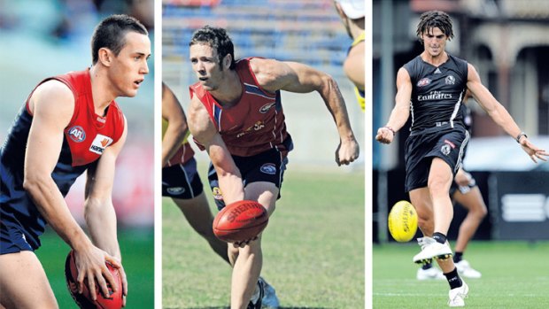 Big names, from left, Tom Scully (Melbourne),  Bob Murphy (Western Bulldogs) and Scott Pendlebury (Collingwood) are likely to play this weekend.