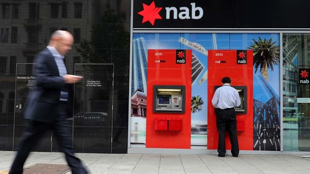 A customer uses a National Australia Bank (NAB) ATM 