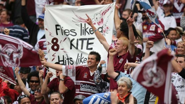 Pretentious silvertails ... Manly fans high on emotion.