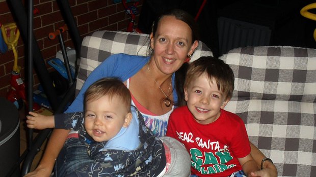 Mrs  Woodgate, pictured with her two sons, hoped WA Police would be 'reasonable' and withdraw the fine.