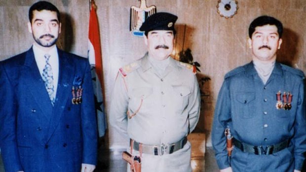 Hussein men ... from left, Uday, Saddam and Qusay.
