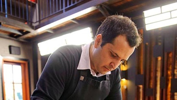 Currying favour ... MasterChef series two's Jimmy Seervai in the kitchen.