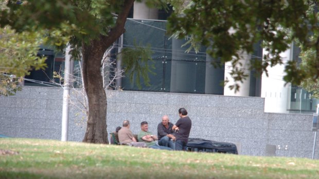 Park meeting with Tony Madafferi in Flagstaff Gardens in 2008.